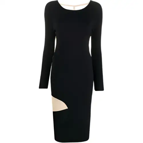 OFF-WHITE Front n' Back ribbed-knit dress