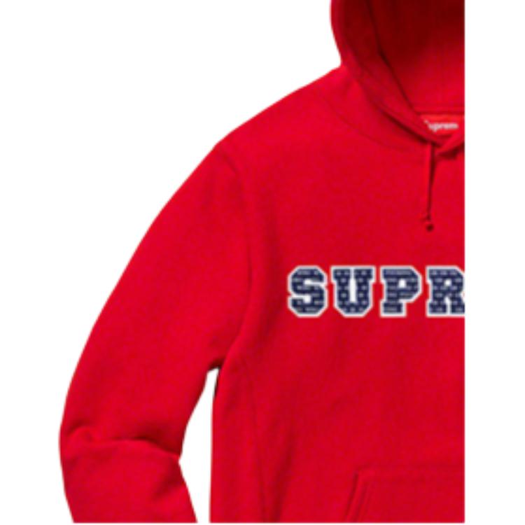 Худи Supreme FW19 Week 1 The Most Hooded Sweatshirt (красное) — фото 4