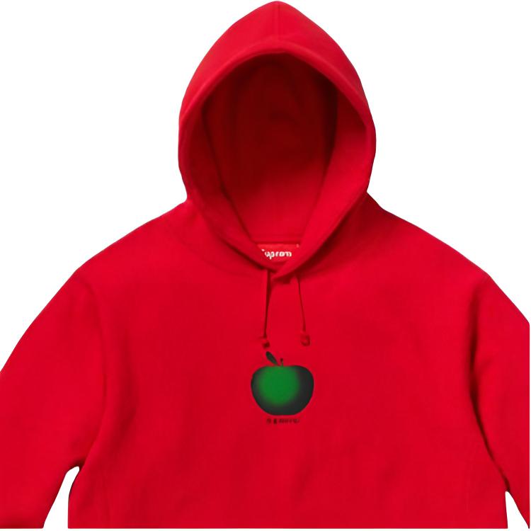 Худи Supreme SS19 Apple Hooded Sweatshirt (красный) — фото 3