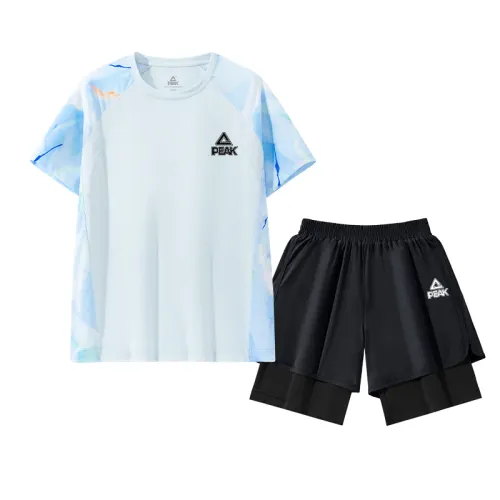 Travel comfortable sports suit, soft quick dry short sleeve T-shirt, set, breathable children's shorts for training for gym, for running, 2 pieces