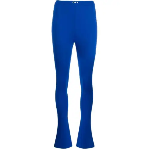 OFF-WHITE side-slit high-waisted leggings