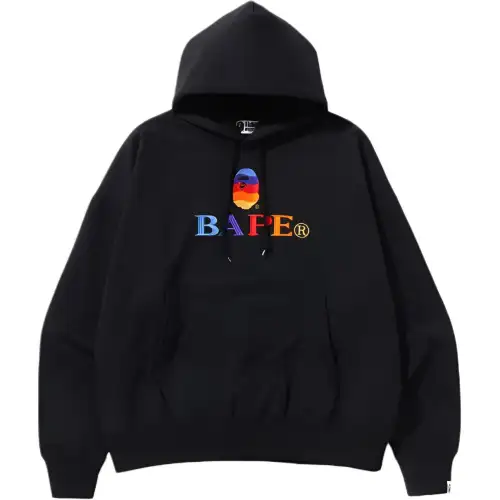 Bape Embroidery Loose Fit Pullover Hoodie
