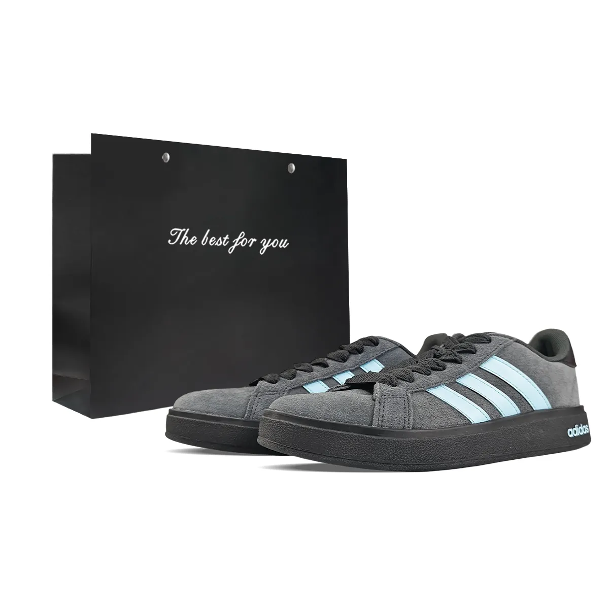 Adidas Grand Court Base 00s BNK Mint Carbon Abrasion Resistant Abrasion Resistant Low top Skateboard Shoes Unisex