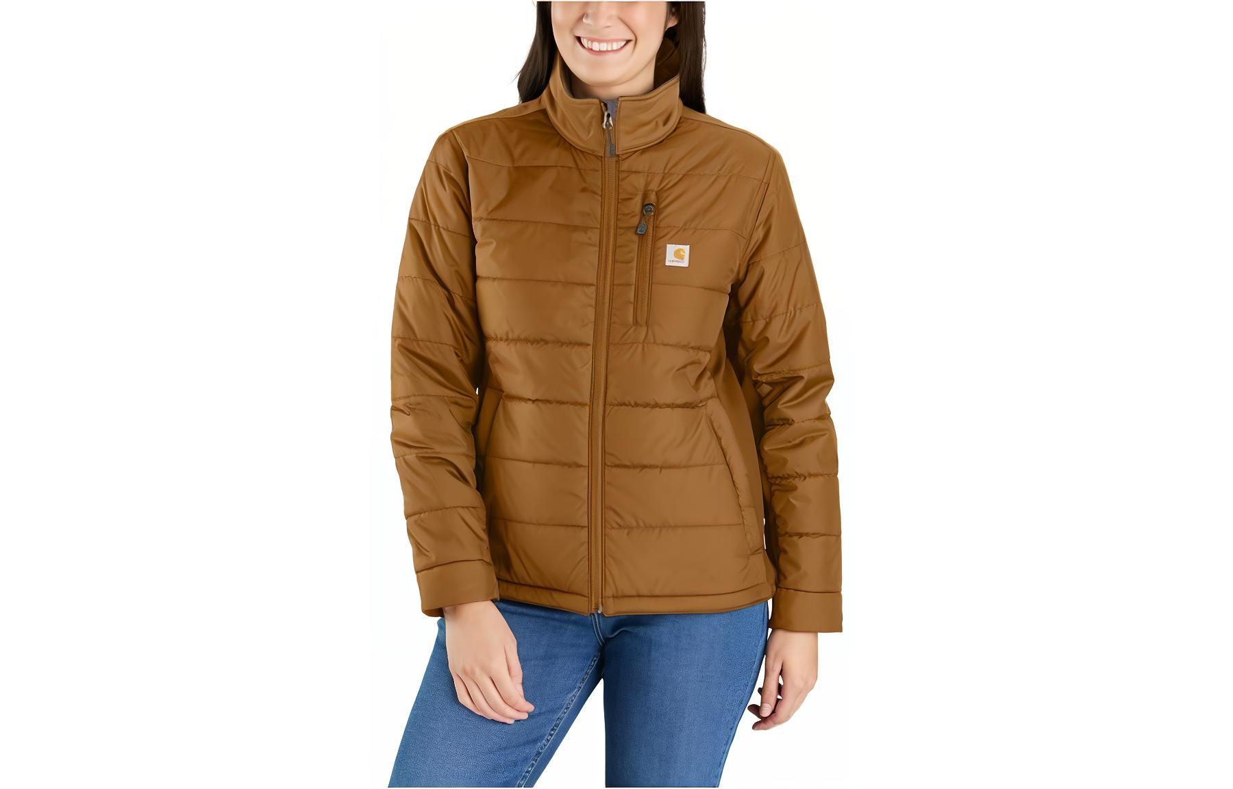 Женская куртка Carhartt Carhartt 105912 LIGHTWEIGHT PUFFER JACKET-RELAXED FIT logo 2 (черная)