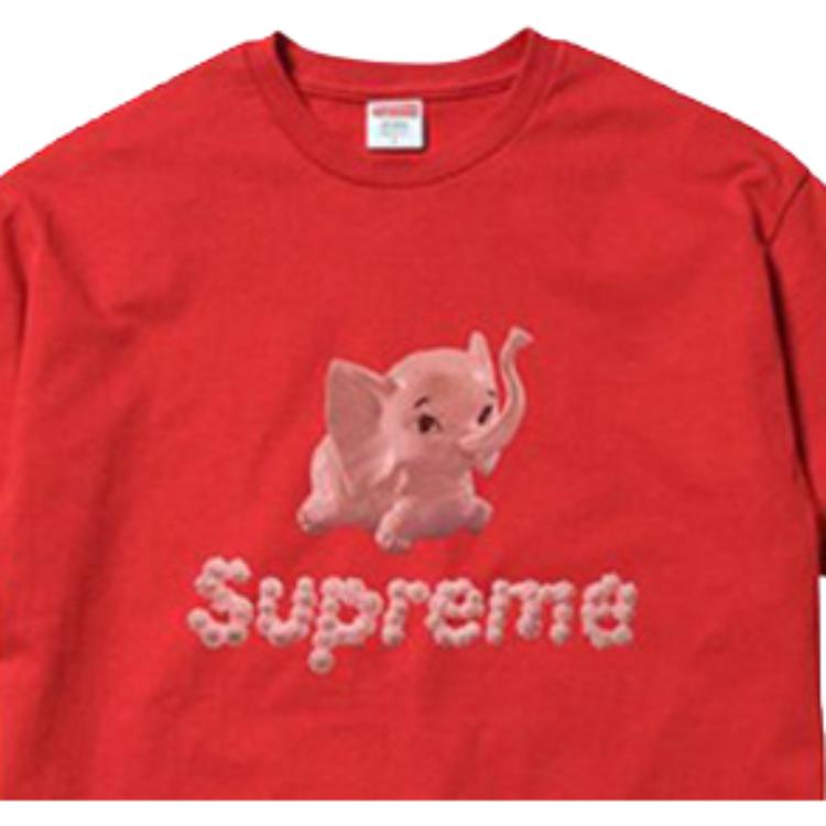 Футболка Supreme SS17 Supreme SS17 Elephant Tee Red T (красная) — фото 3