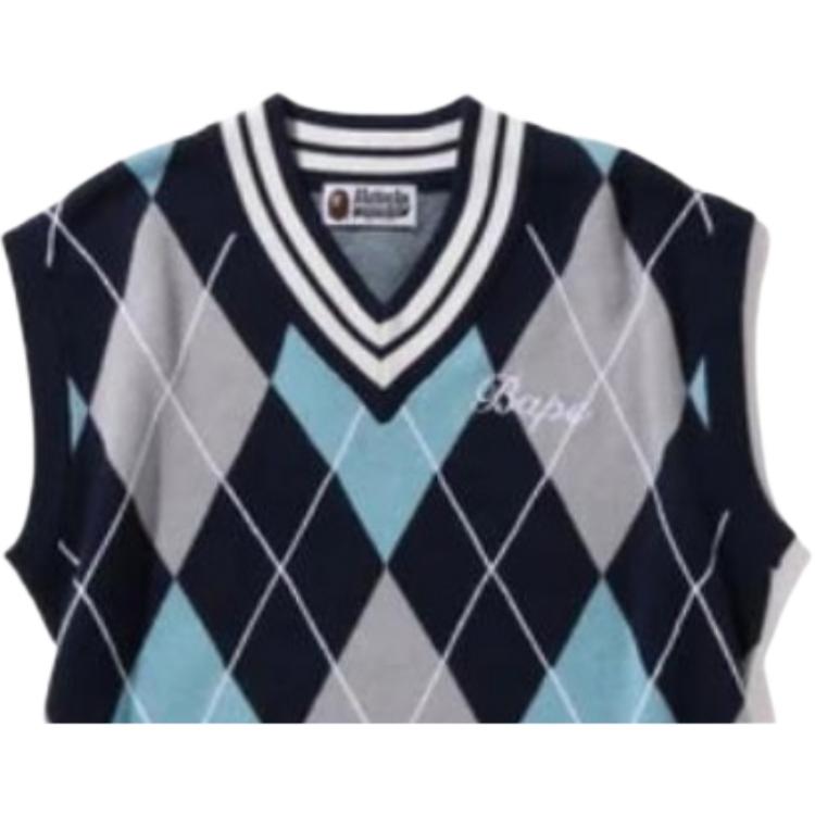 Женский жилет A BATHING APE BAPE Embroidery Argyle Knit Vest (разноцветный) — фото 7