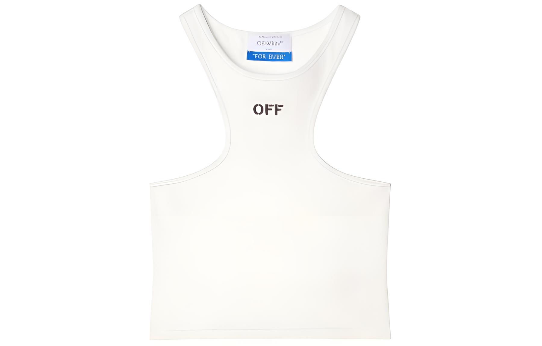 Женская майка OFF-WHITE Logo Vest (- серо-белая)