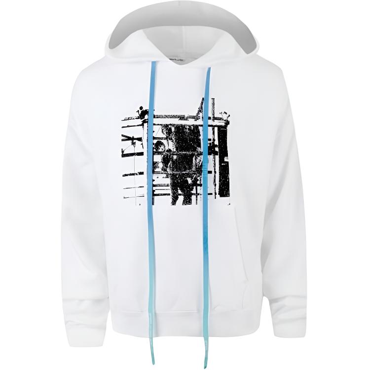 Мужское худи OFF-WHITE Ink Arrow (белое)