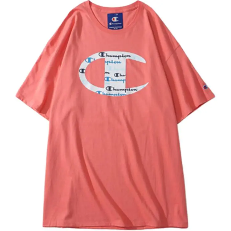 Champion T Shirt US Version Unisex Peach Pink