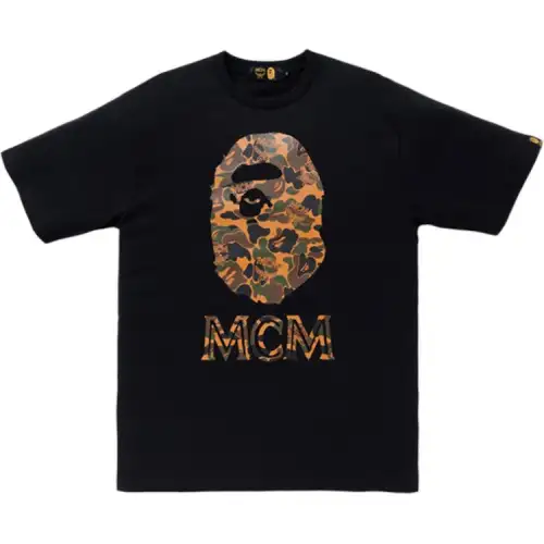 Bape X Mcm Camo Ape Head Tee