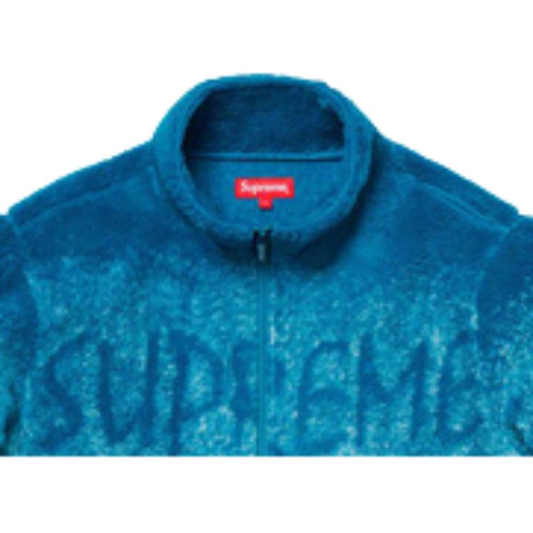 Куртка Supreme SS19 Wolf Fleece Jacket (синяя) — фото 5