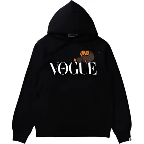 Bape X Vogue Baby Milo Pullover Hoodie Black