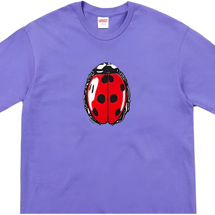 Футболка Supreme SS18 Ladybug Tee Light Purple (светло-фиолетовая) — фото 4