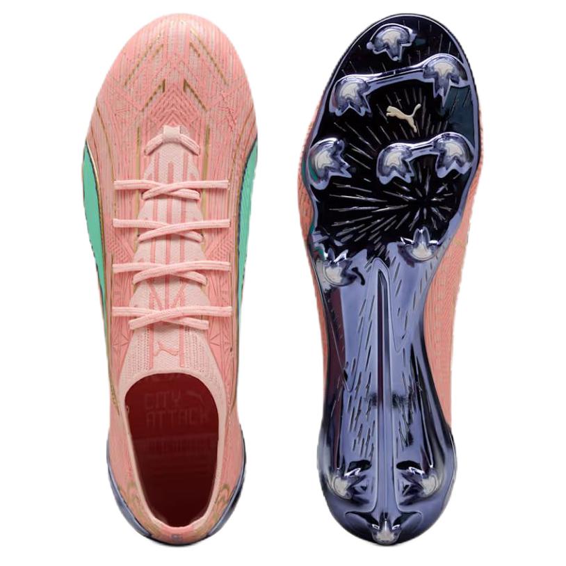 Бутсы PUMA ULTRA 6 Ultimate CA (розовый) — Розовыйзелёный — фото 4