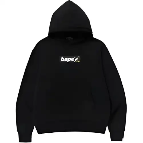 Bape Smooth Logo Relaxed Fit Hoodie
