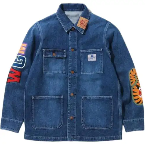 Bape Shark Denim Coverall Jacket