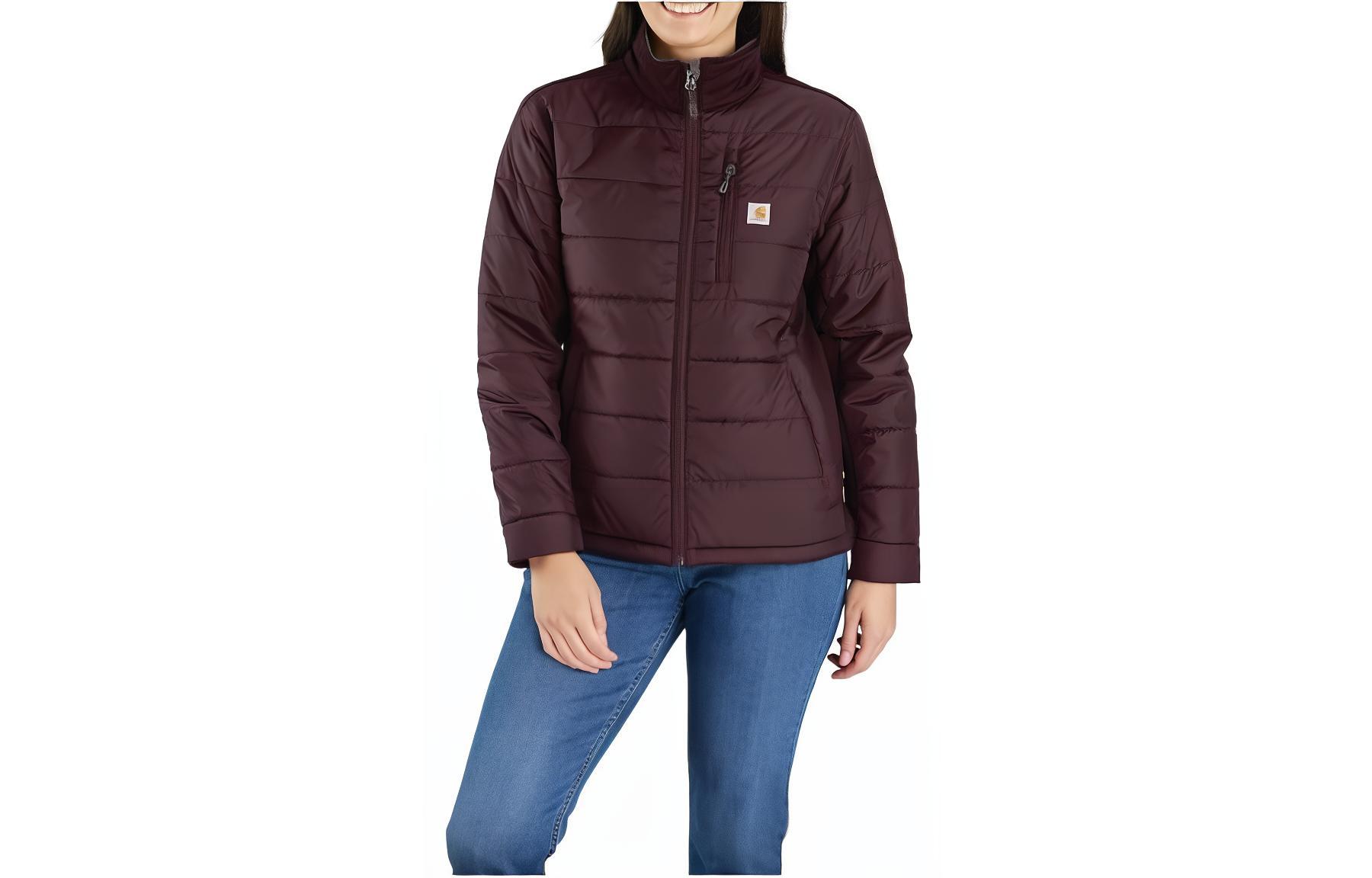 Женская куртка Carhartt 105912 LIGHTWEIGHT PUFFER JACKET-RELAXED FIT logo 2 (черная) — фото 5