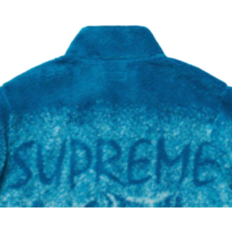 Куртка Supreme SS19 Wolf Fleece Jacket (синяя) — фото 4
