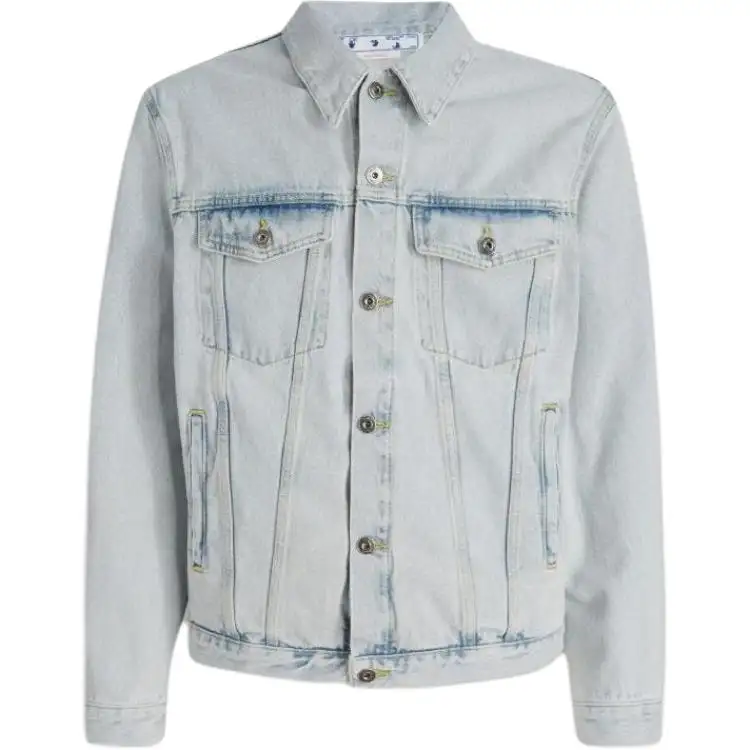 OFF WHITE Logo Detailed Buttoned Denim Jacket