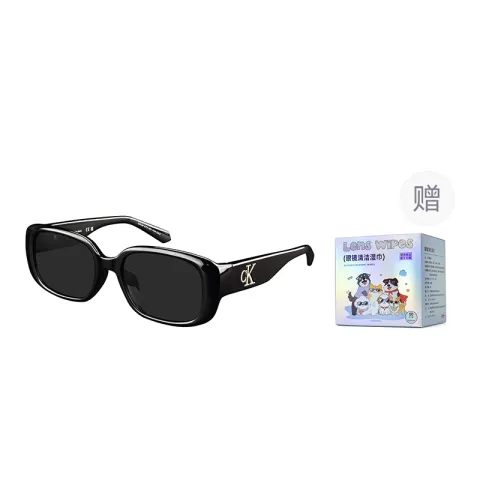 CALVIN KLEIN Irregular Shape Sunglasses Unisex Black
