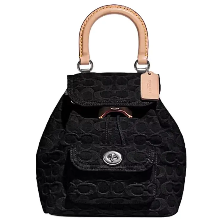 COACH Riya Fabric Backpack Medium Women's Black