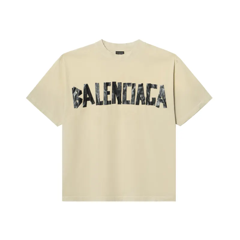 Balenciaga tape-print cotton T-shirt