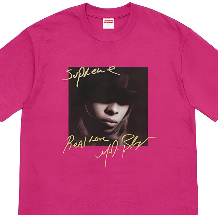 Футболка Supreme Mary J. Blige Tee (малиновая) — фото 2