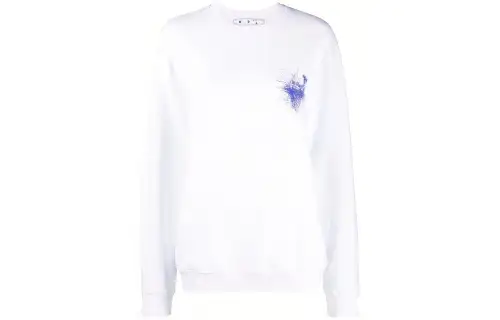 OFF WHITE Dinosaur Series Sweatshirts Women's White Crew Neck Moderate Regular