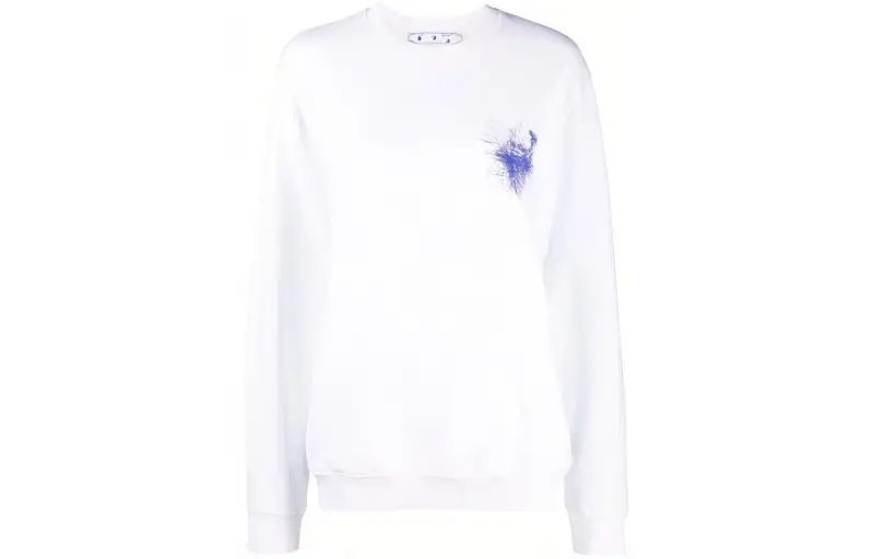 OFF WHITE Dinosaur Series Sweatshirts Women's White Crew Neck Moderate Regular