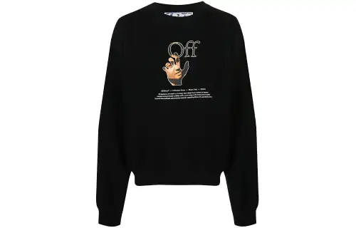 OFF WHITE Caravaggio Hands Off Logo Crewneck