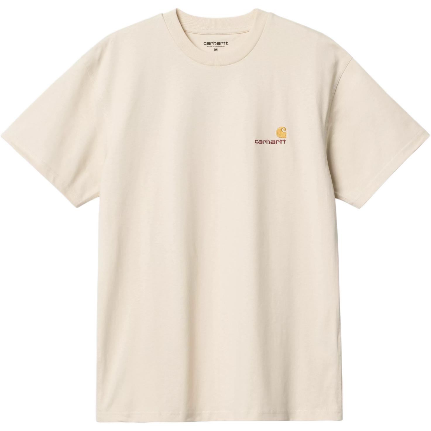 Мужская футболка Carhartt WIP Logo Embroidery (/ светло-бежевая)