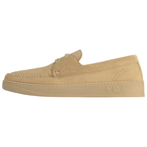 LOUIS VUITTON Resort Suede Casual Shoes Men's Beige