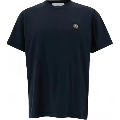 STONE ISLAND Logo Patch Crewneck T Shirt
