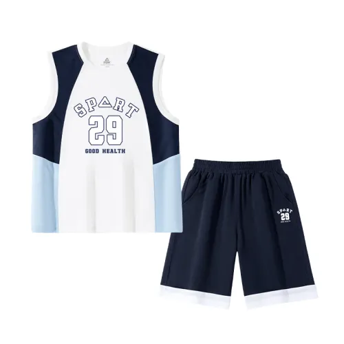 Travel comfortable summer sports suit, quick dry breathable basketball vest sleevless, light and thin children's set for gym for training, loose fit, for running