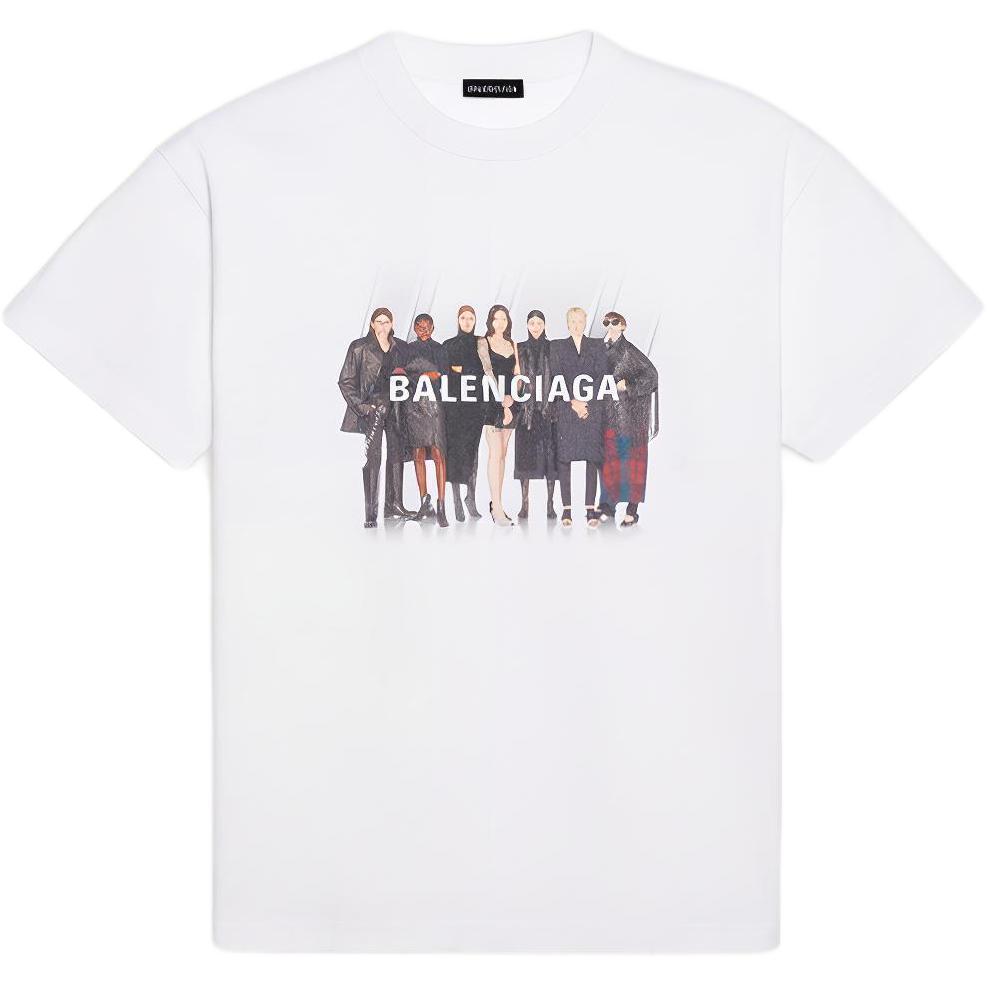 Мужская футболка Balenciaga Logo T-shirt (белая)