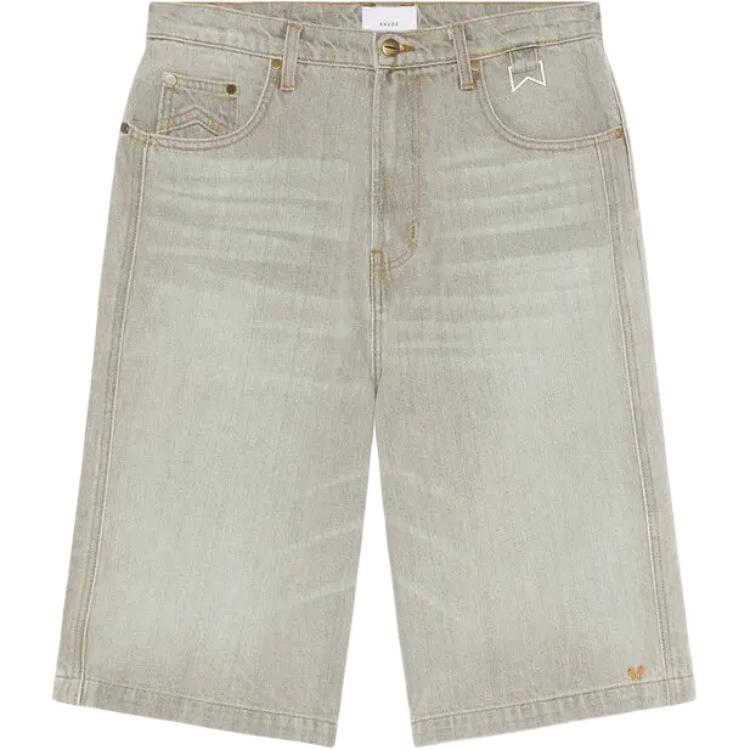 Мужские шорты RHUDE RHUDE Baggy Traxedo Denim Shorts In Light Grey (светло-серые)