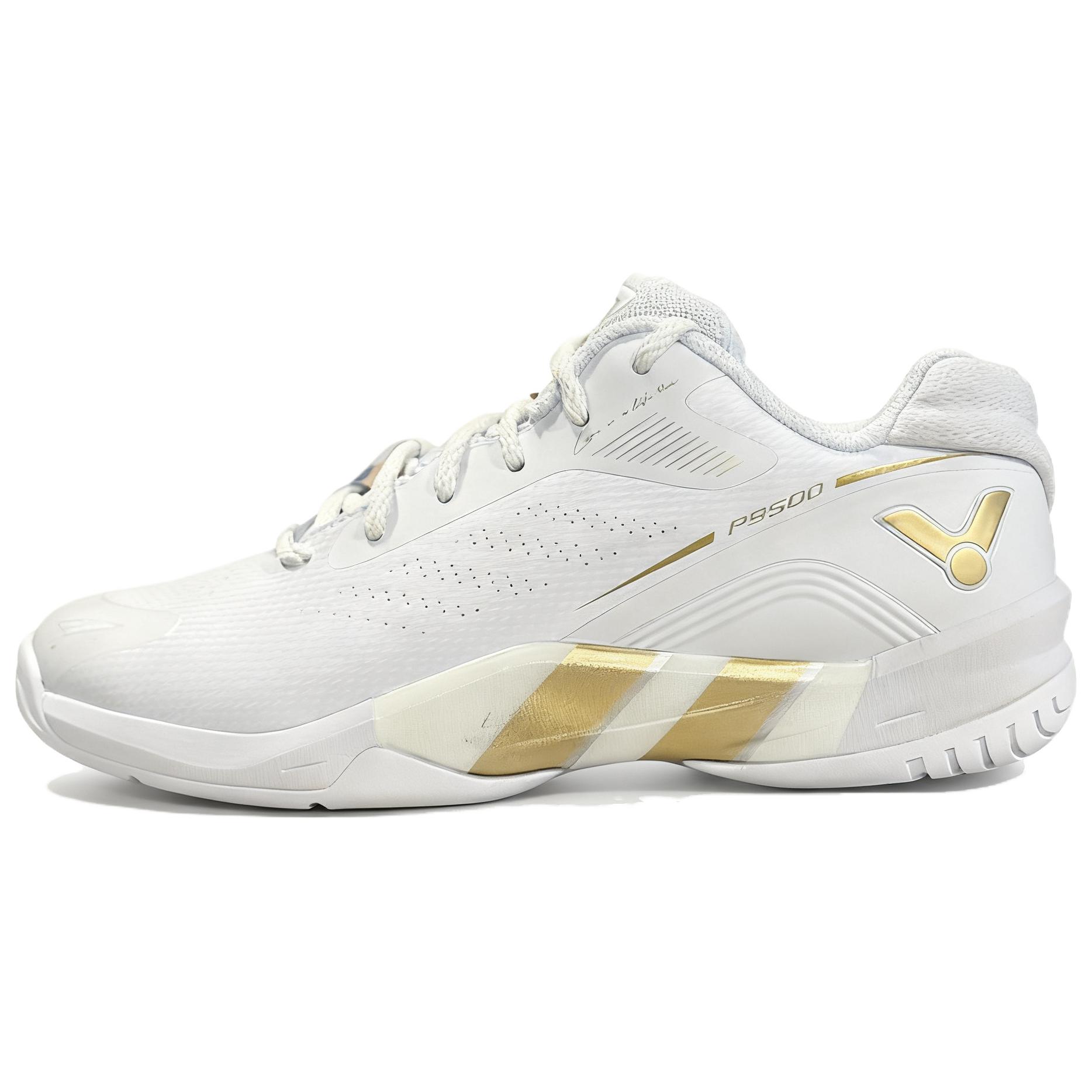 VICTOR Cushioning Slip Resistant Abrasion Resistant Breathable Support Low top Badminton Shoes Unisex White Black