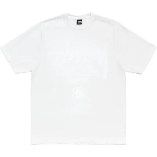 Stussy World Tour Series SS26 Модная повседневная универсальная свободная футболка с буквами в одинаковом стиле для мужчин и женщин