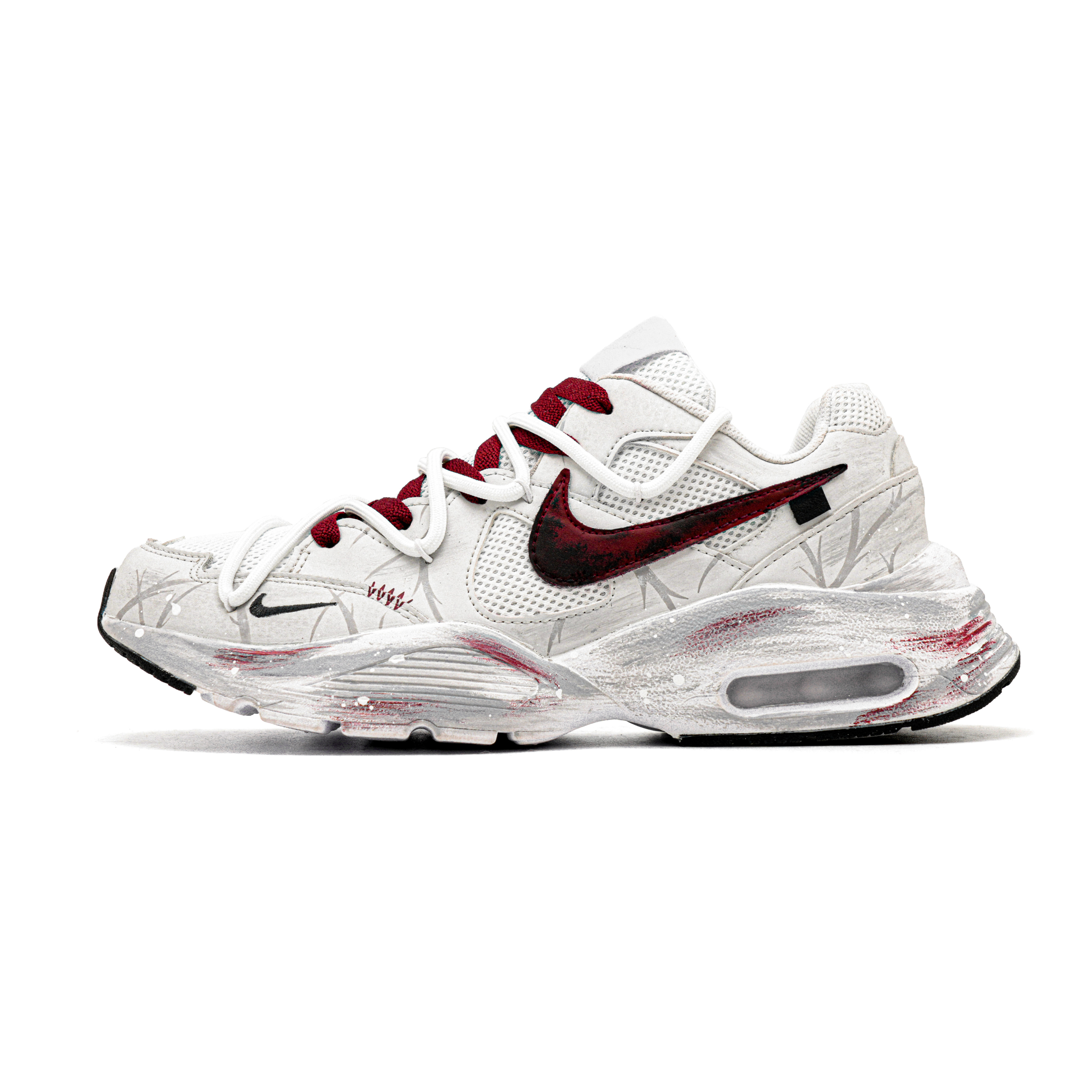 Nike Air Max Fusion Textile, Synthetic Leather, Leather Cushioning Abrasion Resistant Low top Running Shoes Men’s
