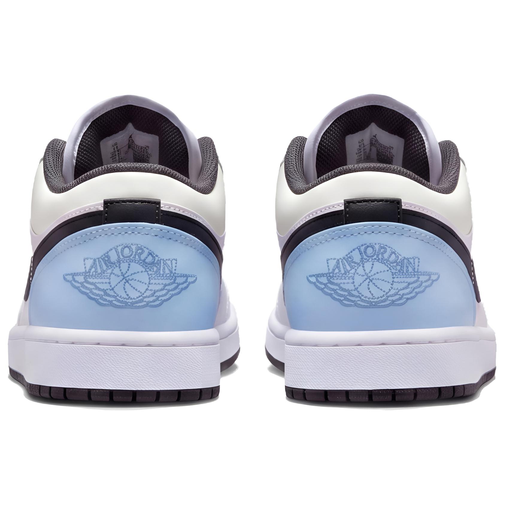 Jordan Air Jordan 1 Iron Grey Ice Blue Mist Leather Cushioning Low top Vintage Basketball Shoes Unisex Blue Green