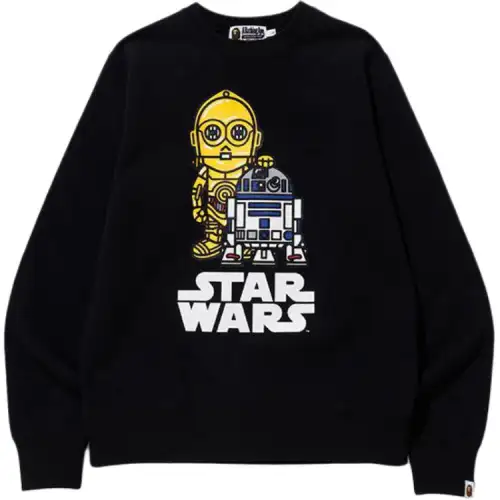 Bape X Star Wars R2 D2 & C 3PO Crewneck