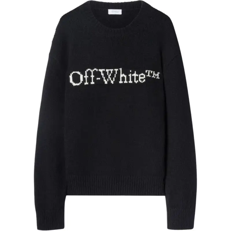 OFF-WHITE Logo Intarsia Crewneck Jumper