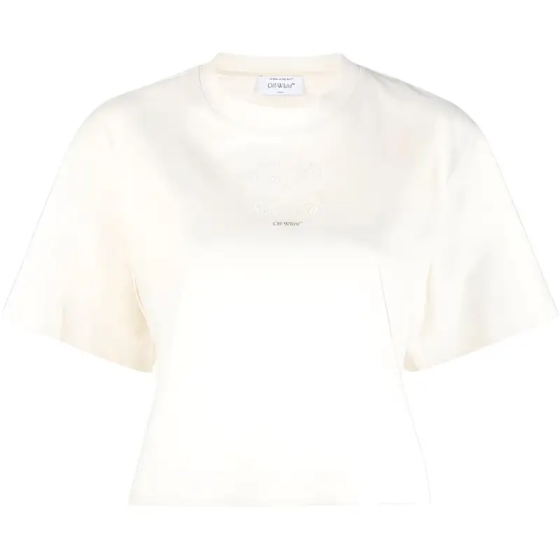 OFF-WHITE Arrows-motif embellished cropped T-shirt