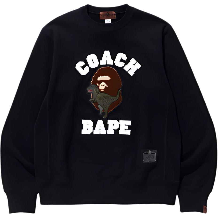Мужские худи A BATHING APE A BATHING APE Rexy Crewneck (черный) — фото 1