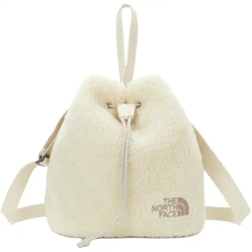 THE NORTH FACE 7L Handbag Bucket Bag Crossbody Bag Outdoor Bag Sherpa Polar Fleece Pure White Women's