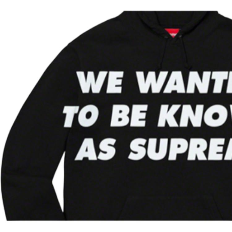 Худи Supreme SS20 Week 1 Known As Hooded Sweatshirt (черное) — фото 2