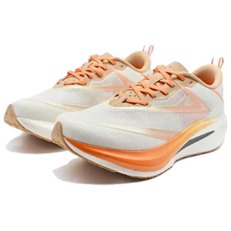 PEAK State Pole Cushioning Support Low top Racing Running Shoes Men’s Ivory Orange