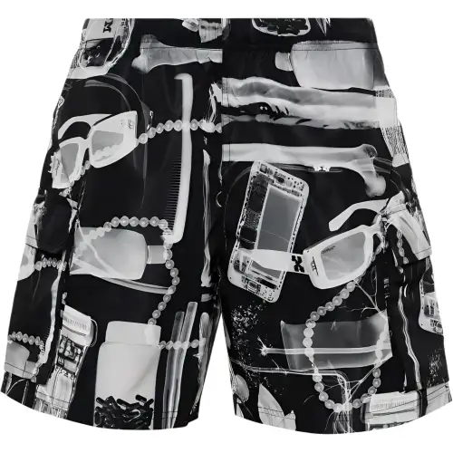 OFF WHITE Swimming Shorts Loose Fit Men's Black