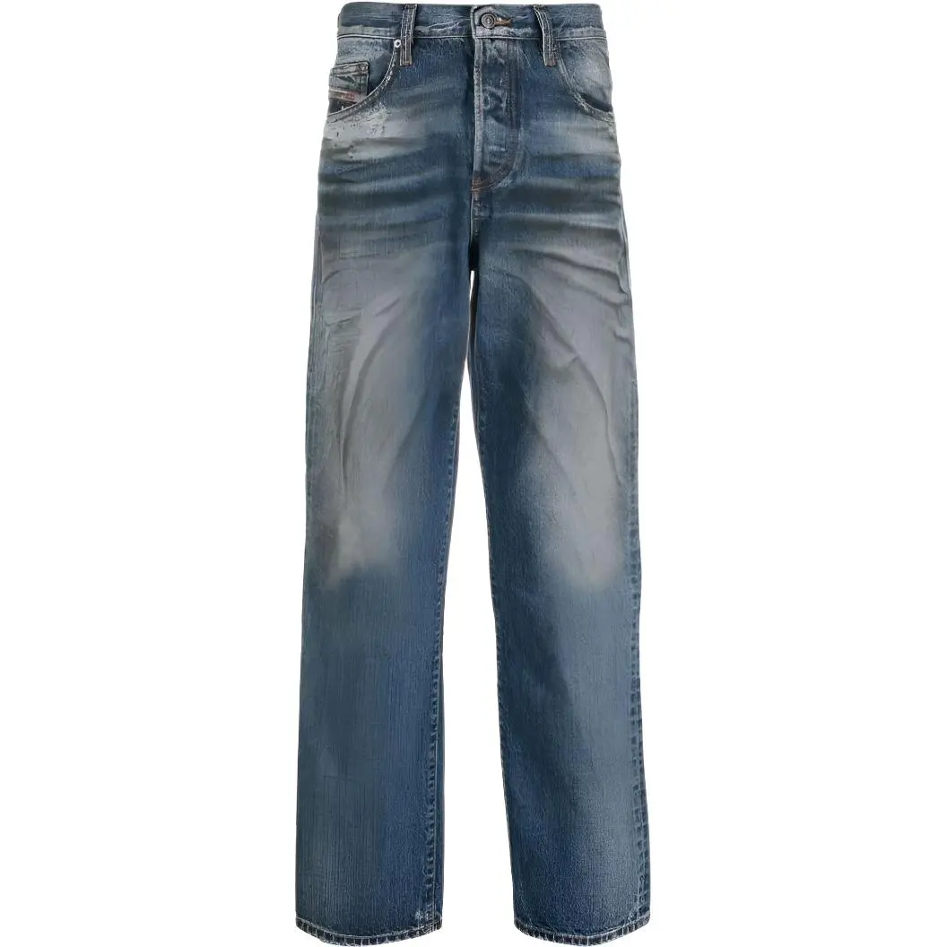 DIESEL Jeans Men's Blue Moderate Straight Fit Pants