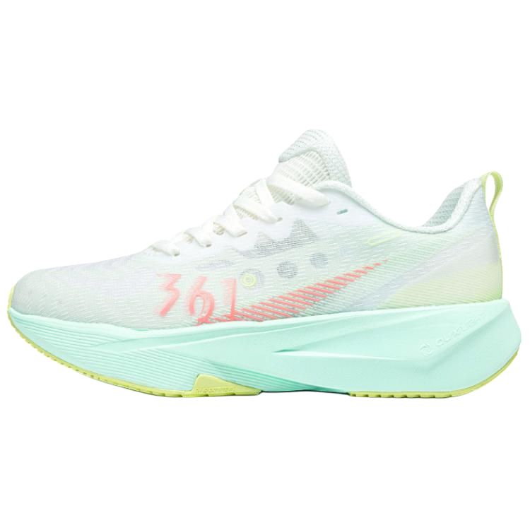 361° Abrasion Resistant Slip Resistant Coverage Low top Casual Sprint Running Shoes Women’s White Green